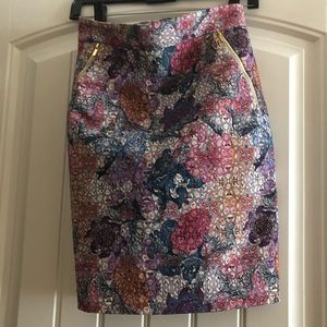 A mini floral skirt